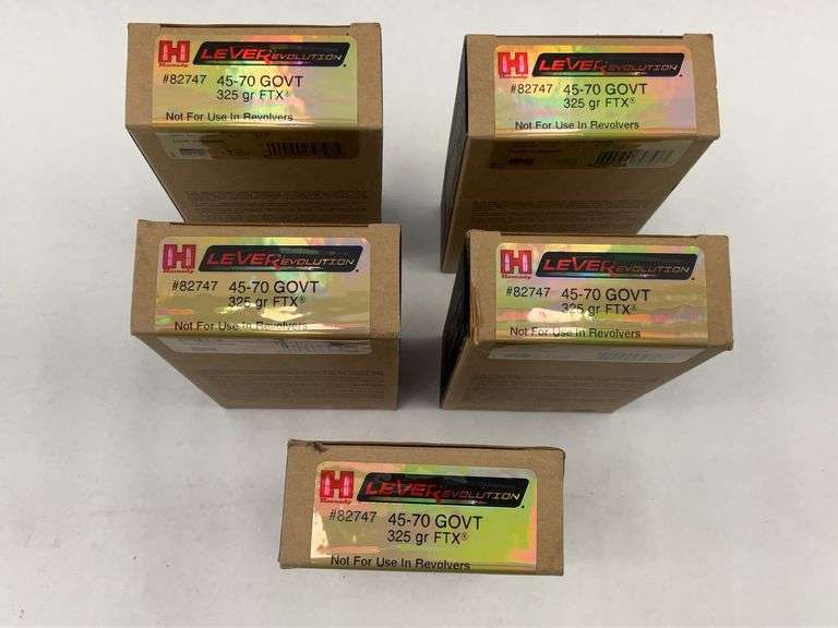 Hornady LEVERevolution 45-70 GOVT 325 gr FTX Ammunition 5 Boxes image