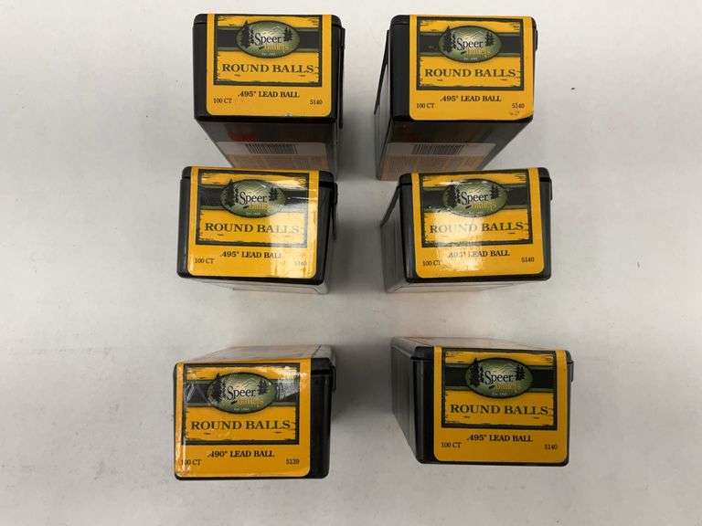 Speer Round Balls - .490" & .495" Lead Balls - 100 Count - 6 boxes image