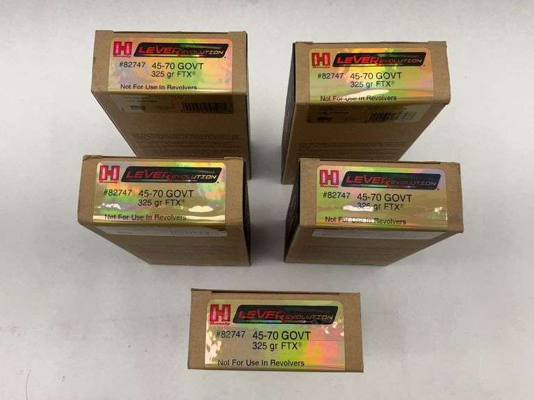 Hornady LEVERevolution 45-70 GOVT 325 gr FTX Ammunition 5 Boxes image