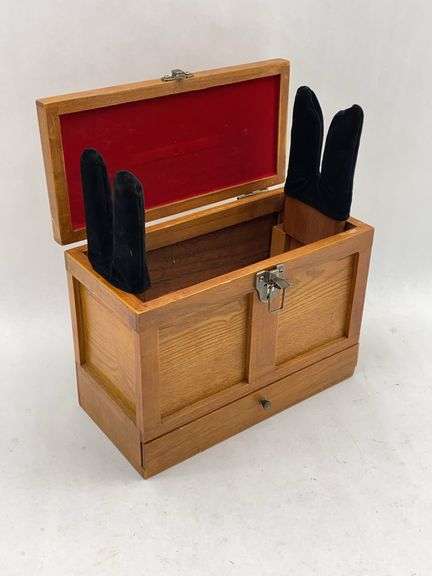 Wooden Gun Cleaning Kit Box with Tools image