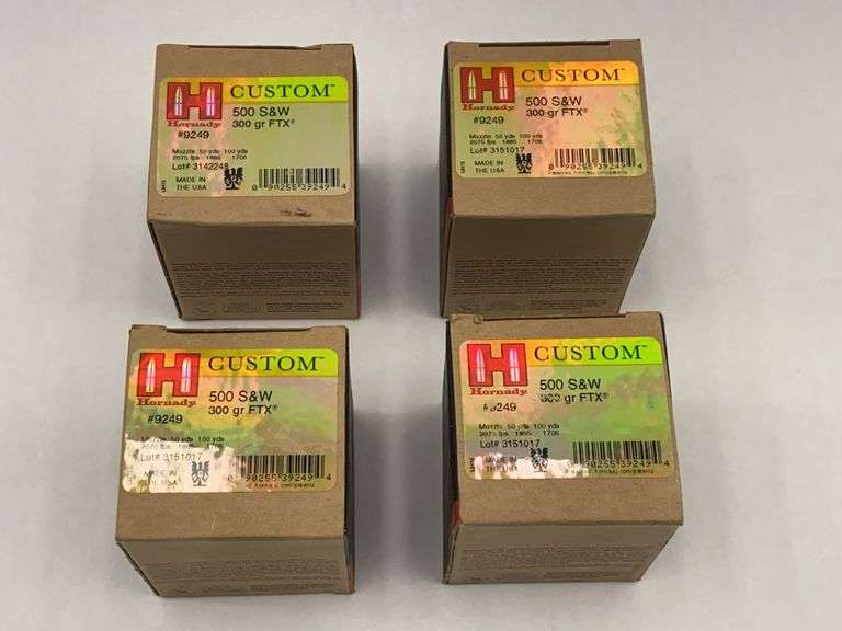 Hornady Custom 500 S&W 300 gr FTX Ammunition - 4 boxes image