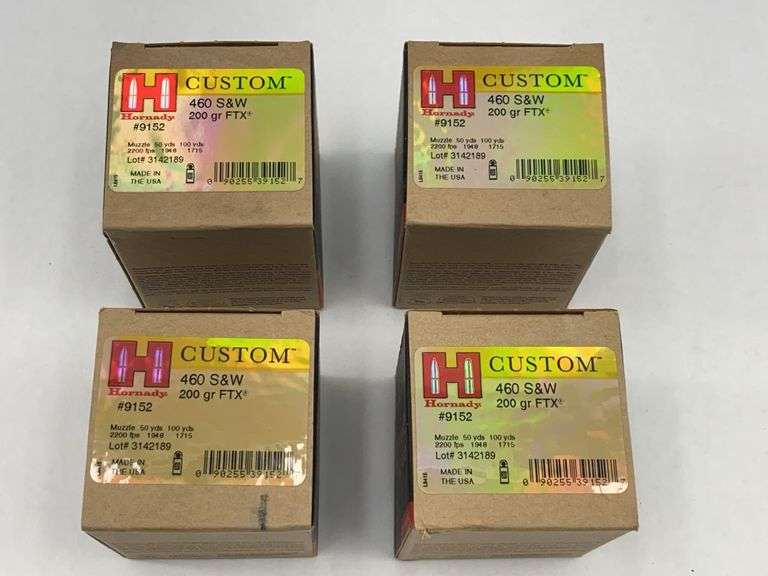 Hornady Custom 460 S&W 200 gr FTX Ammunition - 4 boxes image