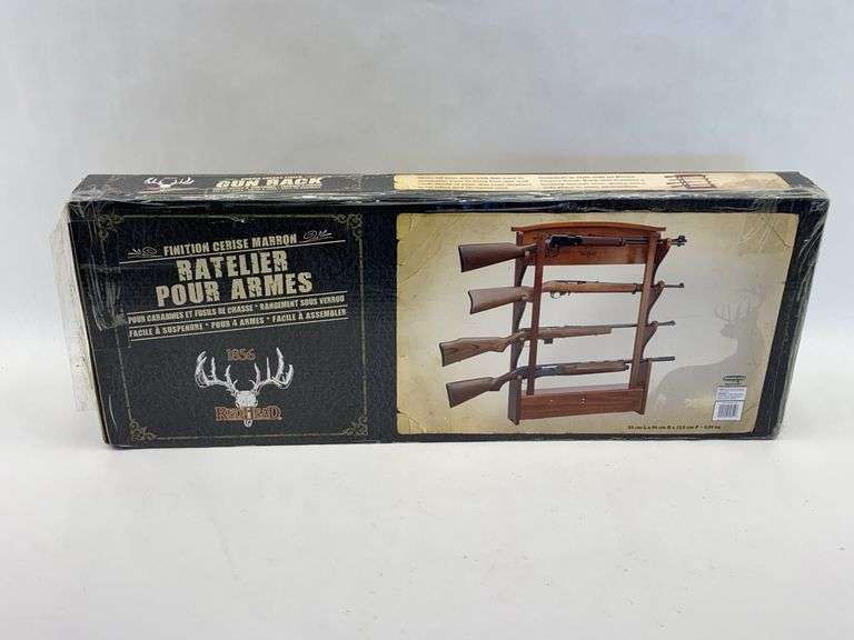 Redhead Gun Rack - Brown Cherry Finish - Holds Rifles & Shotguns image