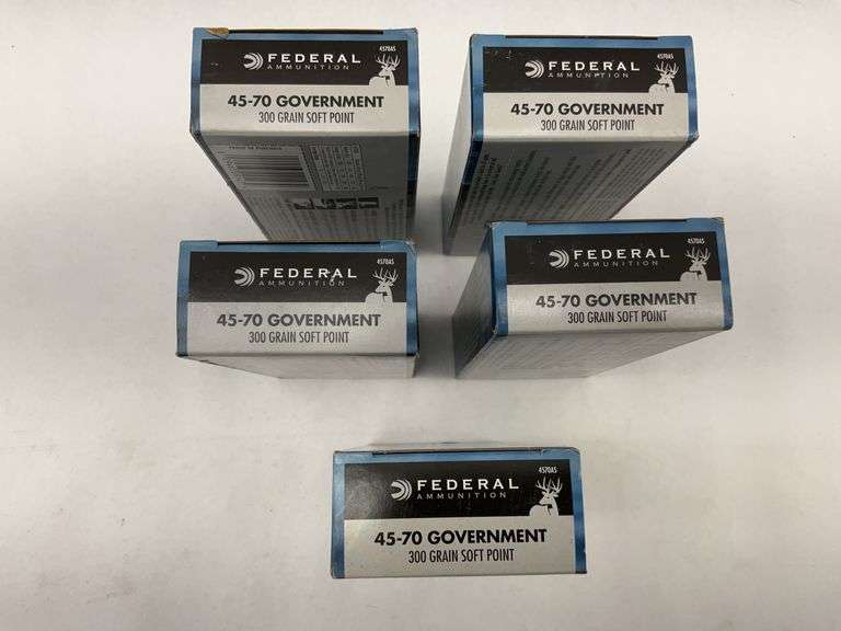 Federal .45-70 Government Ammunition - 300 Grain Soft Point - 5 Boxes image