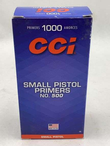 CCI Small Pistol Primers - 1000 Count, No. 500 image