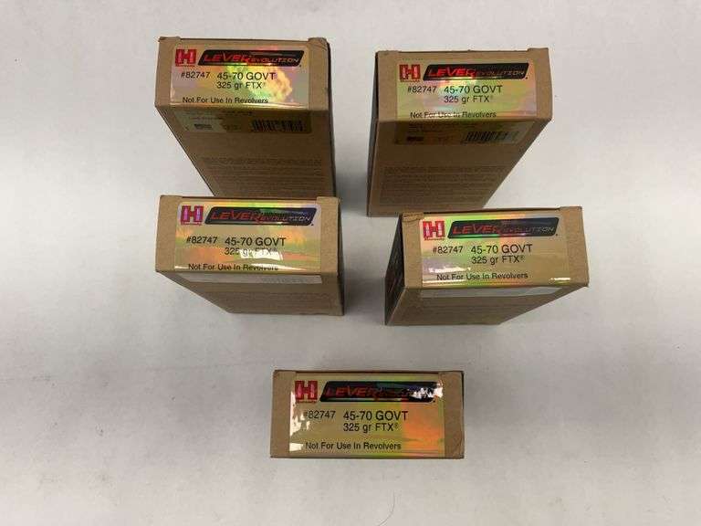 Hornady LEVERevolution 45-70 GOVT 325 gr FTX Ammunition 5 Boxes image