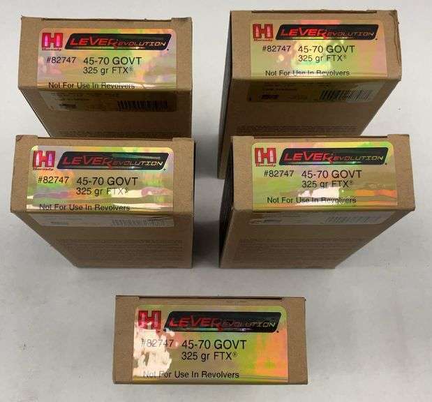 Hornady LEVERevolution 45-70 GOVT 325 gr FTX Ammunition 5 Boxes image