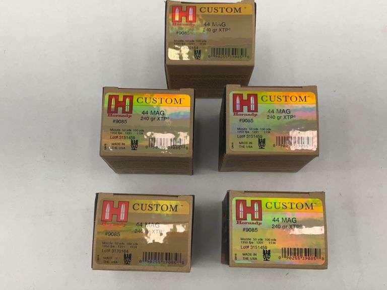 Hornady Custom .44 MAG 240 gr XTP Ammunition 5 Boxes image