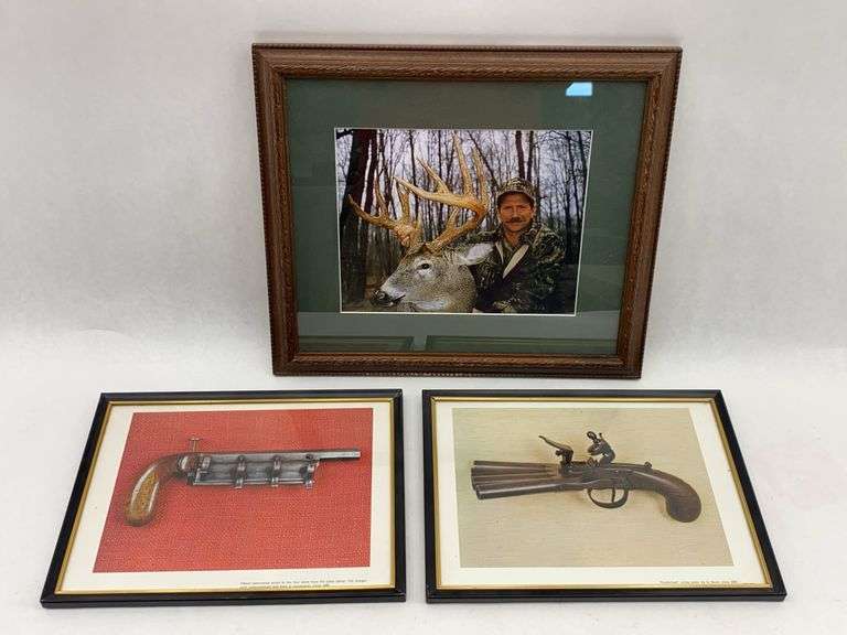 Framed Wildlife and Gun Prints image