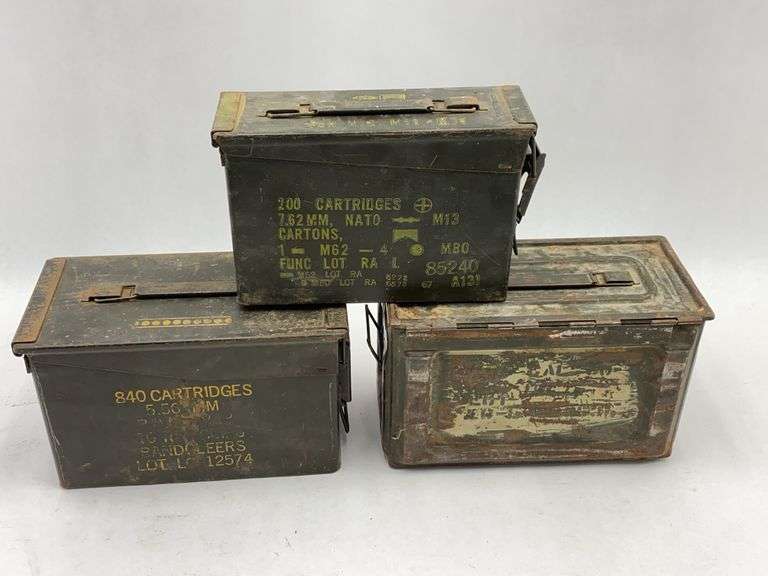 Three Military Ammunition Cans image