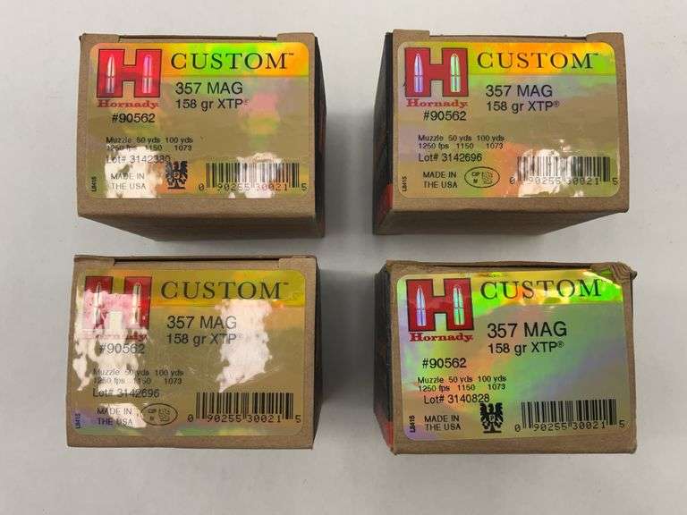 Hornady Custom 357 MAG 158 gr XTP Ammunition - 4 boxes image