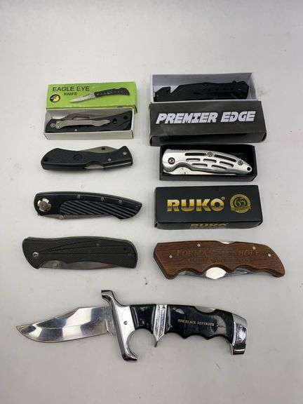 Assorted Pocket and Fixed Blade Knives - Eagle Eye, Premier Edge, RuKo, Forman Manhole and More image