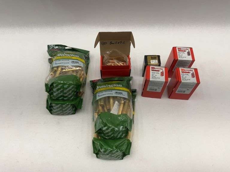 Nosler, Remington, Hornady - .375 Caliber Bullets & Unprimed Cases image