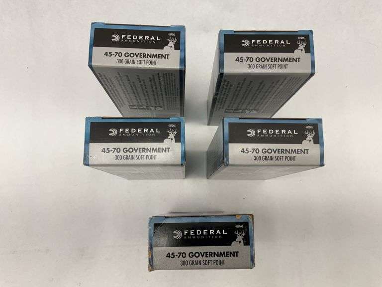 Federal .45-70 Government Ammunition - 300 Grain Soft Point - 5 Boxes image