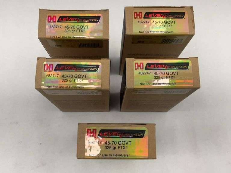 Hornady LEVERevolution 45-70 GOVT 325 gr FTX Ammunition 5 Boxes image