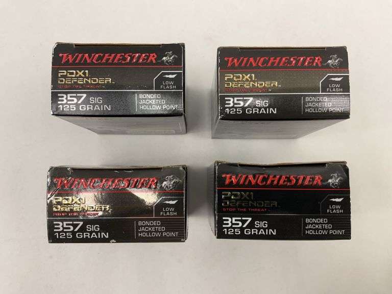 Winchester PDX1 Defender .357 SIG 125 Grain Ammunition 4 Boxes image