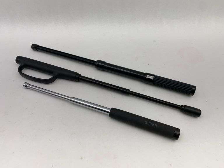Lot of Three Expandable Batons: Chicago Batons, Monadnock Defender, and Galls image