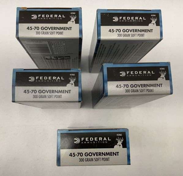 Federal .45-70 Government Ammunition - 300 Grain Soft Point - 5 Boxes image