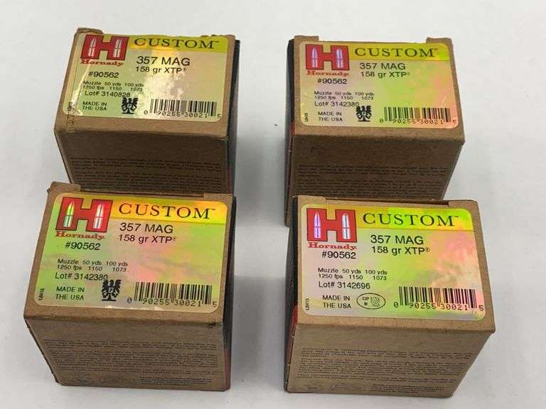 Hornady Custom 357 MAG 158 gr XTP Ammunition - 4 boxes image