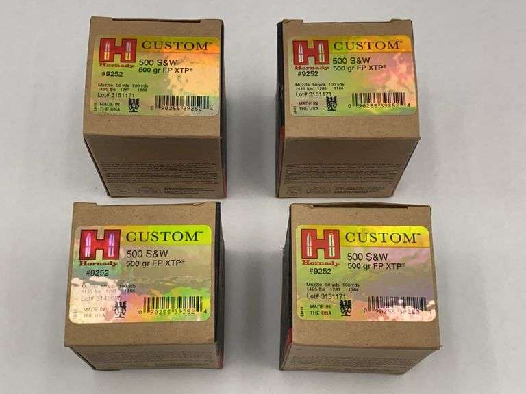 Hornady Custom 500 S&W 500 gr FP XTP Ammunition - 4 boxes image