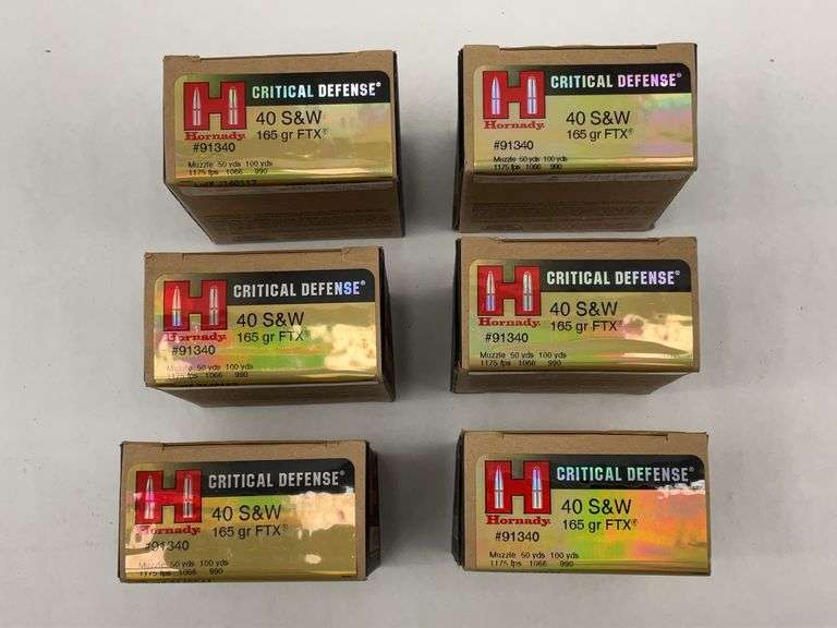 Hornady Critical Defense 40 S&W 165 gr FTX Ammunition - 6 Boxes image
