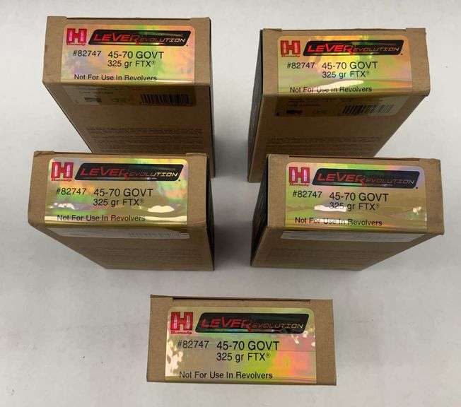 Hornady LEVERevolution 45-70 GOVT 325 gr FTX Ammunition 5 Boxes image