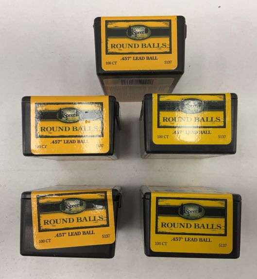 Speer .457" Lead Round Balls - 100 Count - 5 boxes image