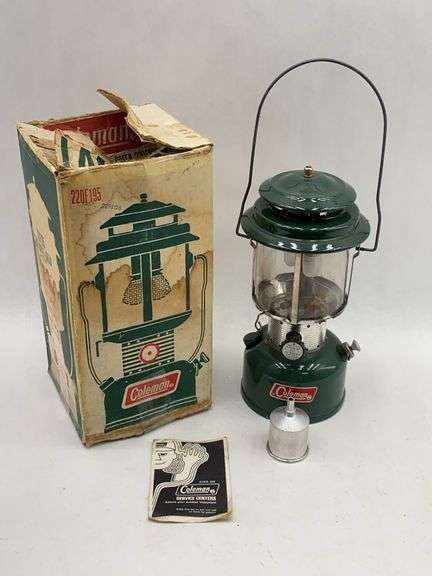 Coleman 220F195 Green Lantern with Original Box & Manual image