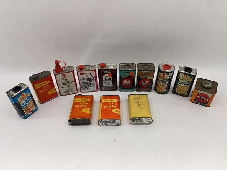 Vintage Metal Powder Cans: Goex, Hodgdon, Pyrodex, and More image
