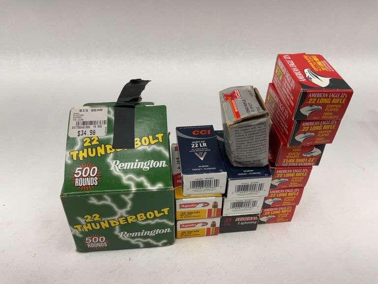Mixed Lot of .22 LR Ammunition - Remington, Winchester, CCI, Aguila, American Eagle image