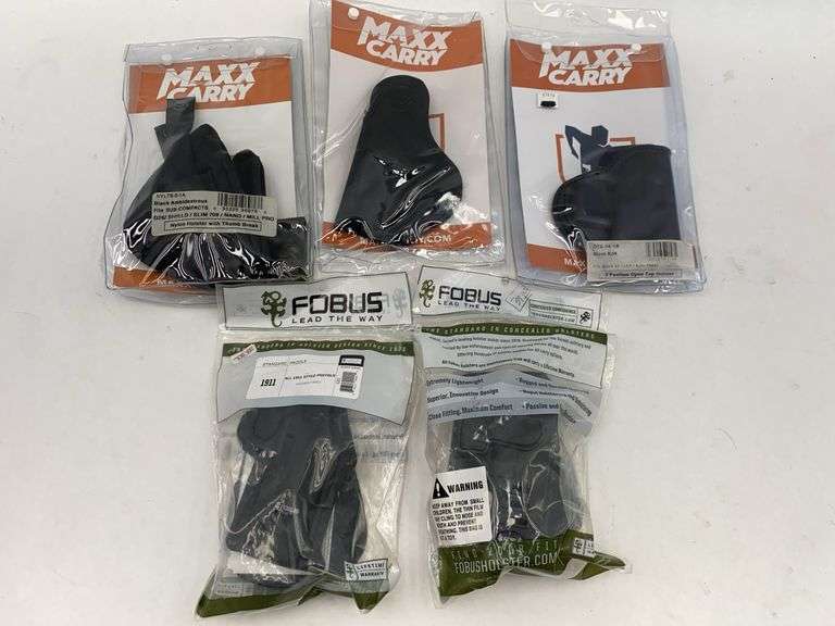 Lot of 5 New Holsters: Maxx Carry and Fobus image
