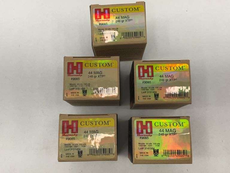 Hornady Custom .44 MAG 240 gr XTP Ammunition 5 Boxes image