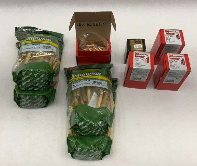 Nosler, Remington, Hornady - .375 Caliber Bullets & Unprimed Cases image