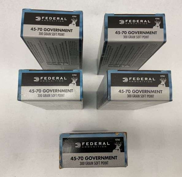 Federal .45-70 Government Ammunition - 300 Grain Soft Point - 5 Boxes image