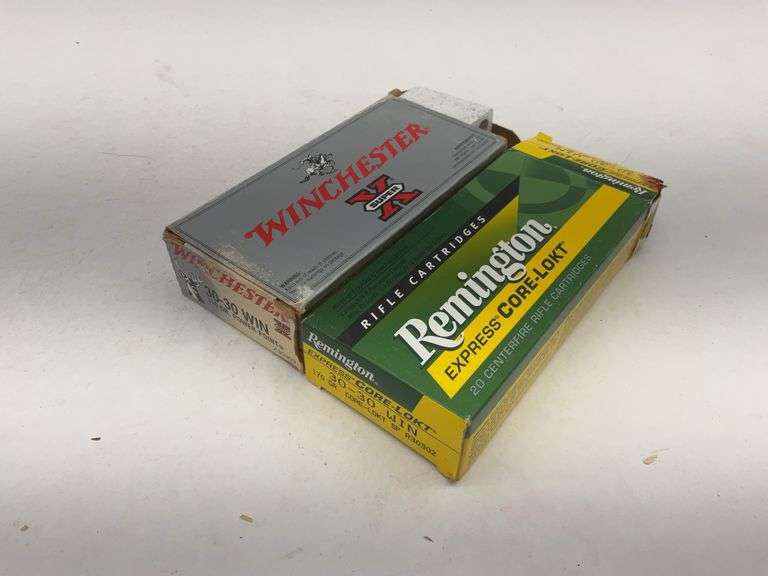 Winchester and Remington 30-30 Rifle Cartridges - 2 boxes image