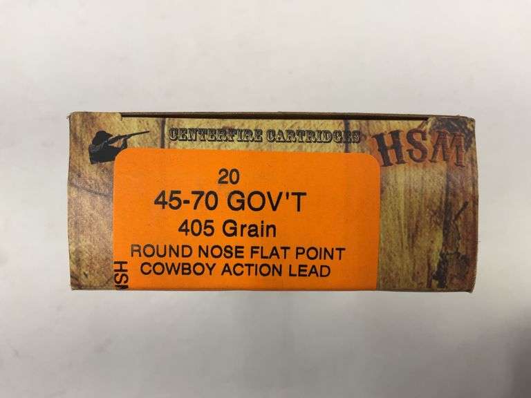 HSM 45-70 Gov't Cowboy Action Lead Ammunition - 1 box image