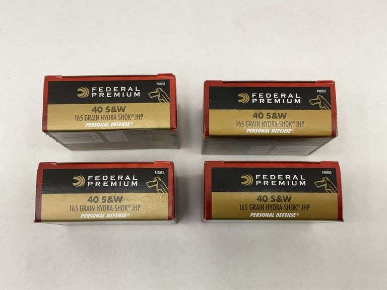 Federal Premium .40 S&W 165 Grain Hydra-Shok JHP Ammunition 6 Boxes image