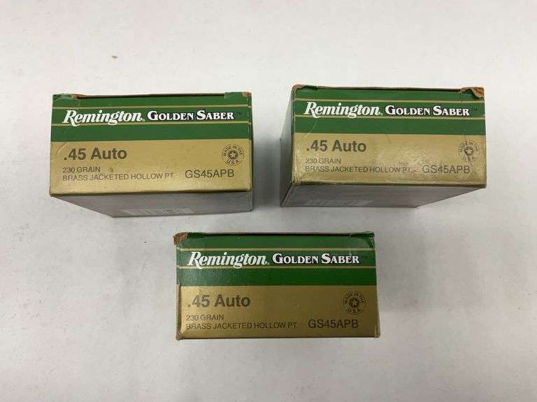 Remington Golden Saber .45 Auto Ammunition - 3 Boxes image