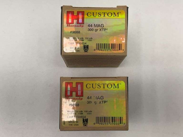 Two Boxes of Hornady .44 MAG 300gr XTP Ammunition - 2 boxes image