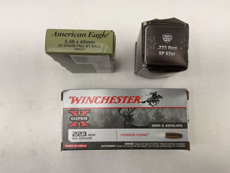 Mixed Lot of .223 Ammunition: Winchester, American Eagle, and MFS image