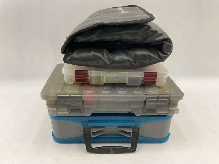 Fishing Tackle and Lure Lot - Assorted Boxes and Tackle Roll image