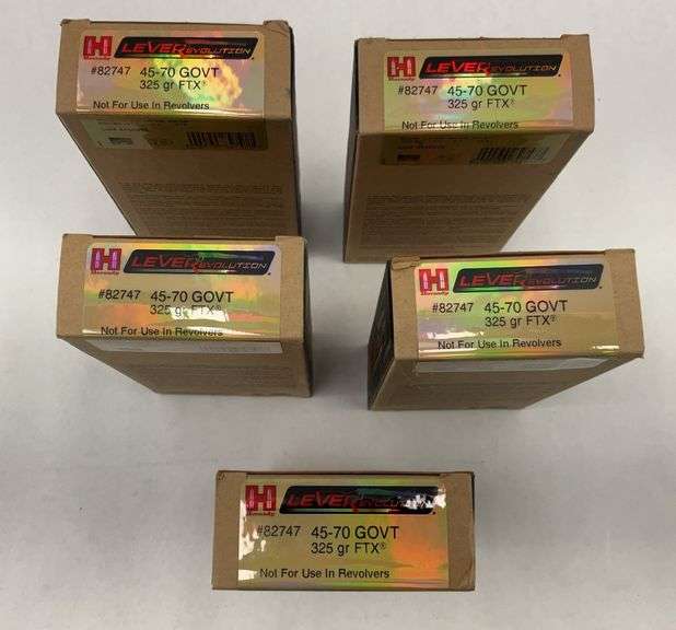 Hornady LEVERevolution 45-70 GOVT 325 gr FTX Ammunition 5 Boxes image