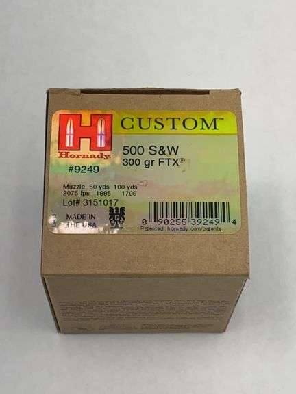 Hornady Custom 500 S&W 300 gr FTX Ammunition -1 box image