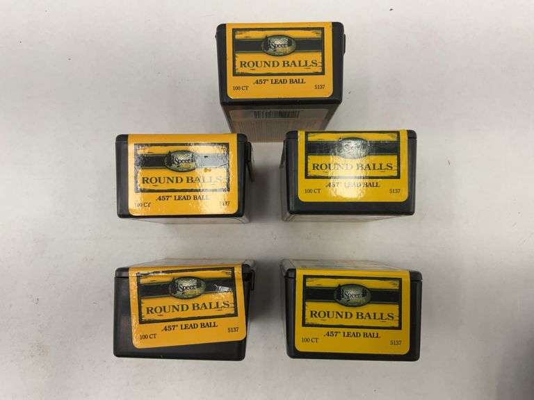 Speer .457" Lead Round Balls - 100 Count - 5 boxes image