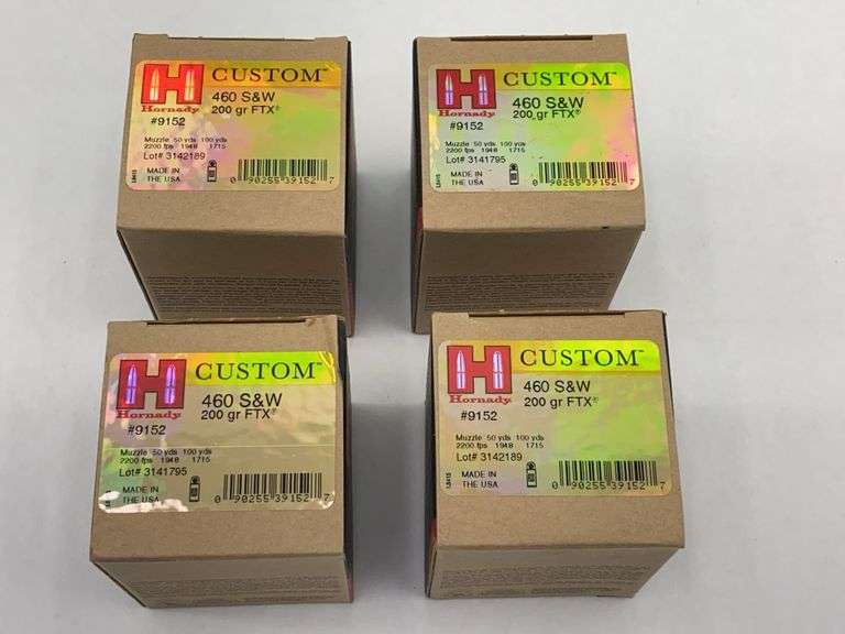 Hornady Custom 460 S&W 200 gr FTX Ammunition - 4 boxes image