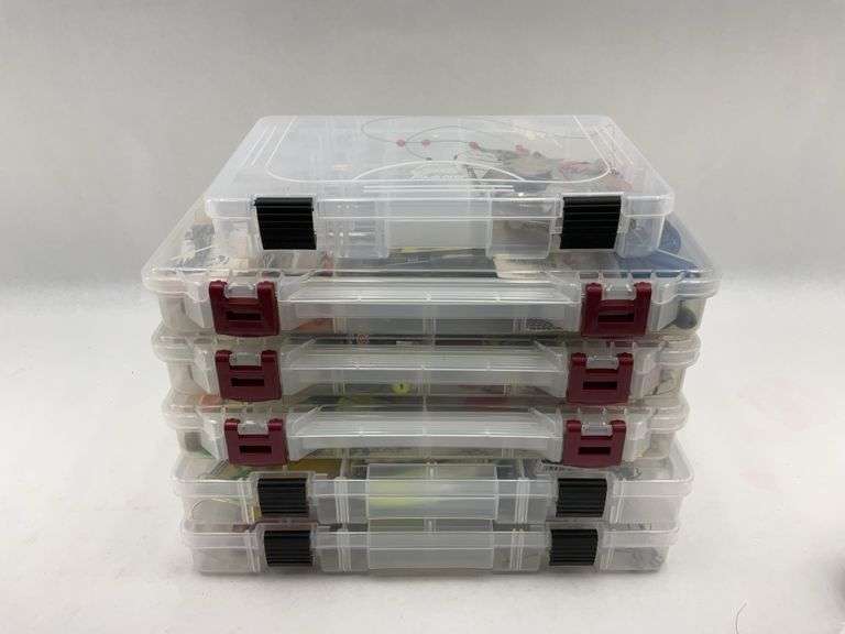 Fishing Tackle Lot - Plano Boxes Filled With Lures and Tackle image