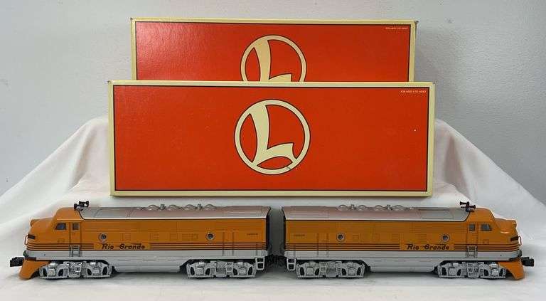 Lionel O Gauge 38192 PWR A 38193 dummy A Rio Grande F3 diesels in box image