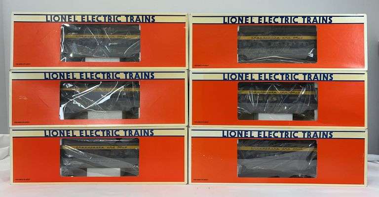 Lionel O Gauge C&O 19145, 19146, 19147, 19148, 19149, 19150 alum. pass. in box image