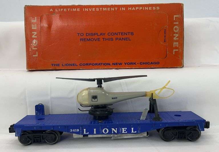Postwar Lionel O Gauge 3419 operating helicopter in box image