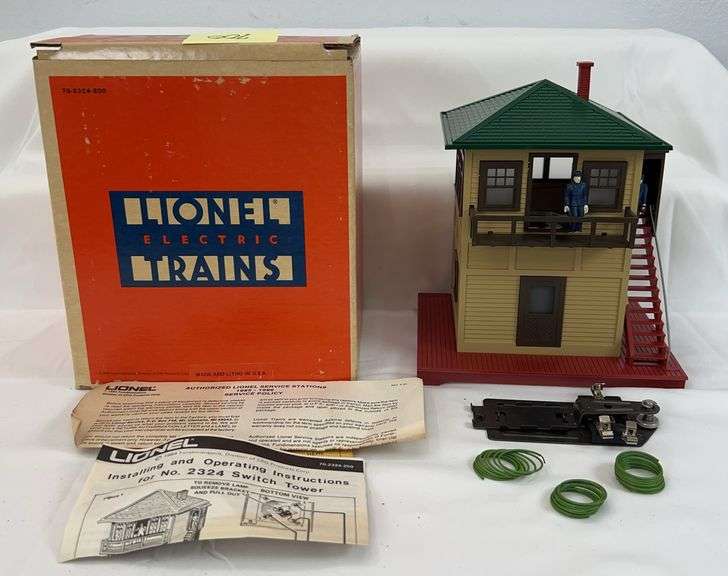 Lionel O Gauge 2324 Operating Switch Tower layout accessory in original box image
